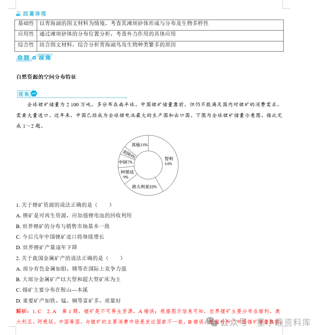 2024版高考地理总复习新教材版第四辑选择性必修第三册(共148页word版) 第21张 2024版高考地理总复习新教材版第四辑选择性必修第三册(共148页word版) 第21张