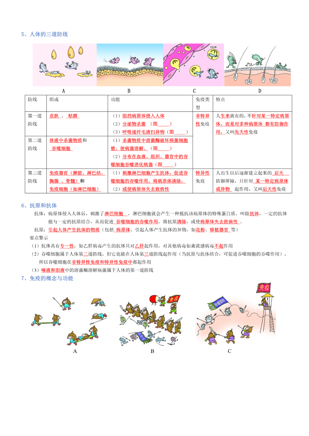 生物——八年级下册中考必背考点分册梳理-第12张图片-四季读书网