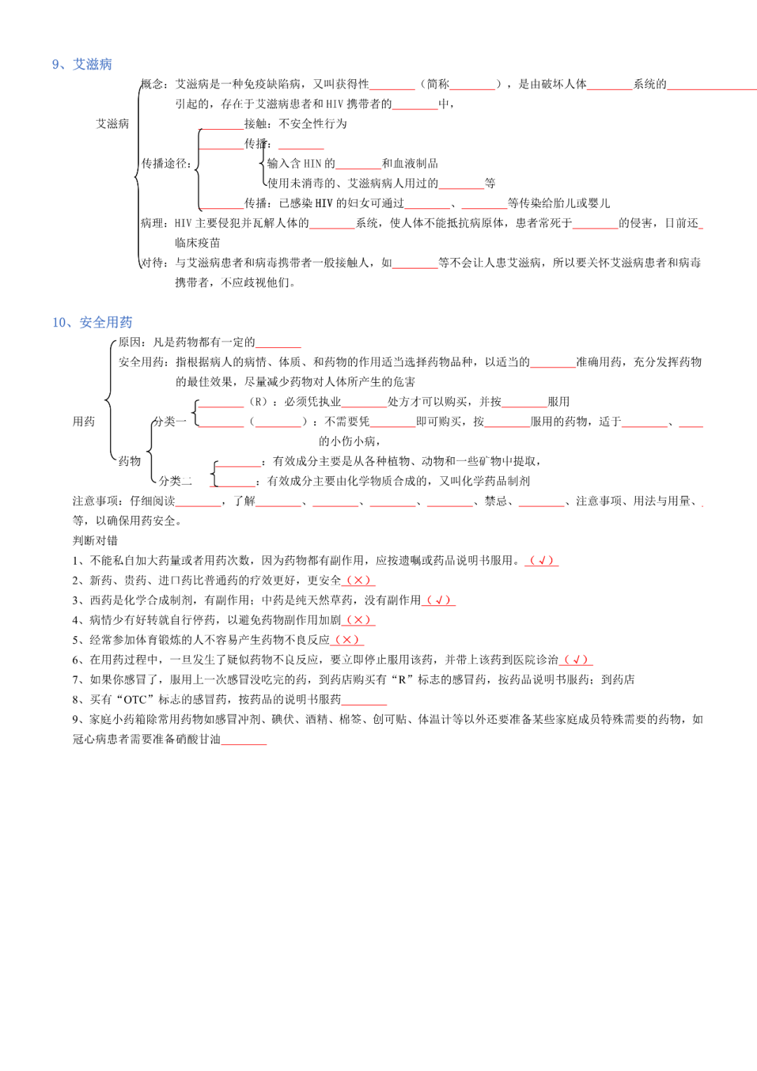 生物——八年级下册中考必背考点分册梳理-第29张图片-四季读书网