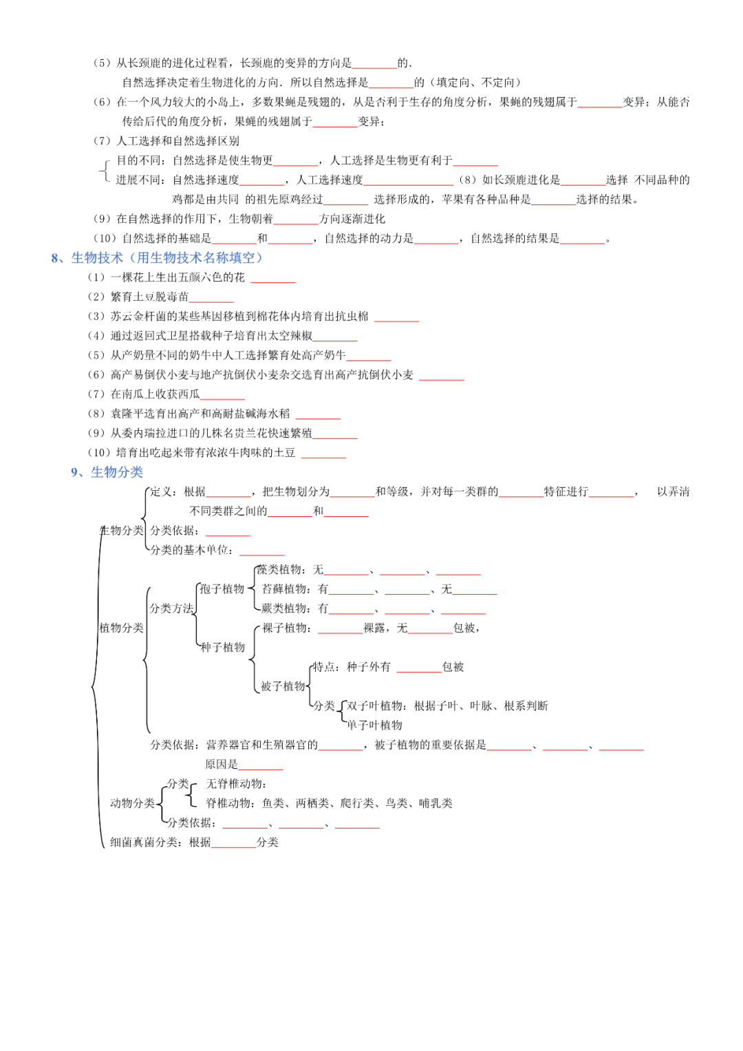生物——八年级下册中考必背考点分册梳理-第25张图片-四季读书网