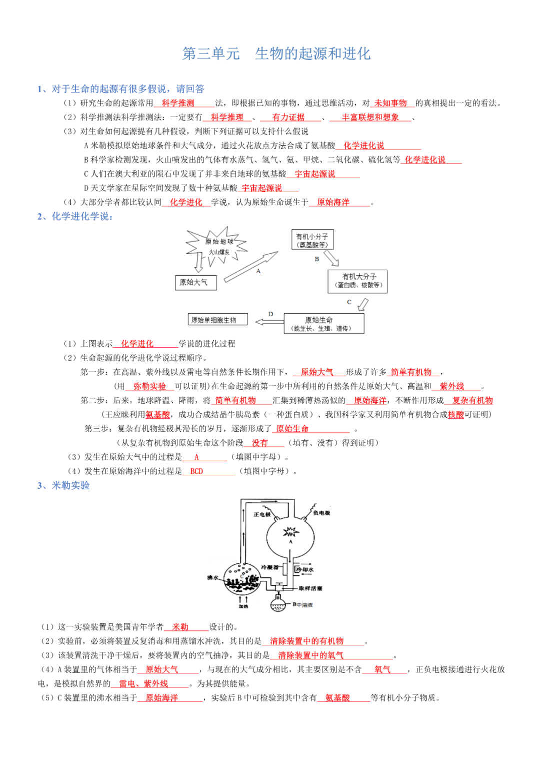 生物——八年级下册中考必背考点分册梳理-第7张图片-四季读书网