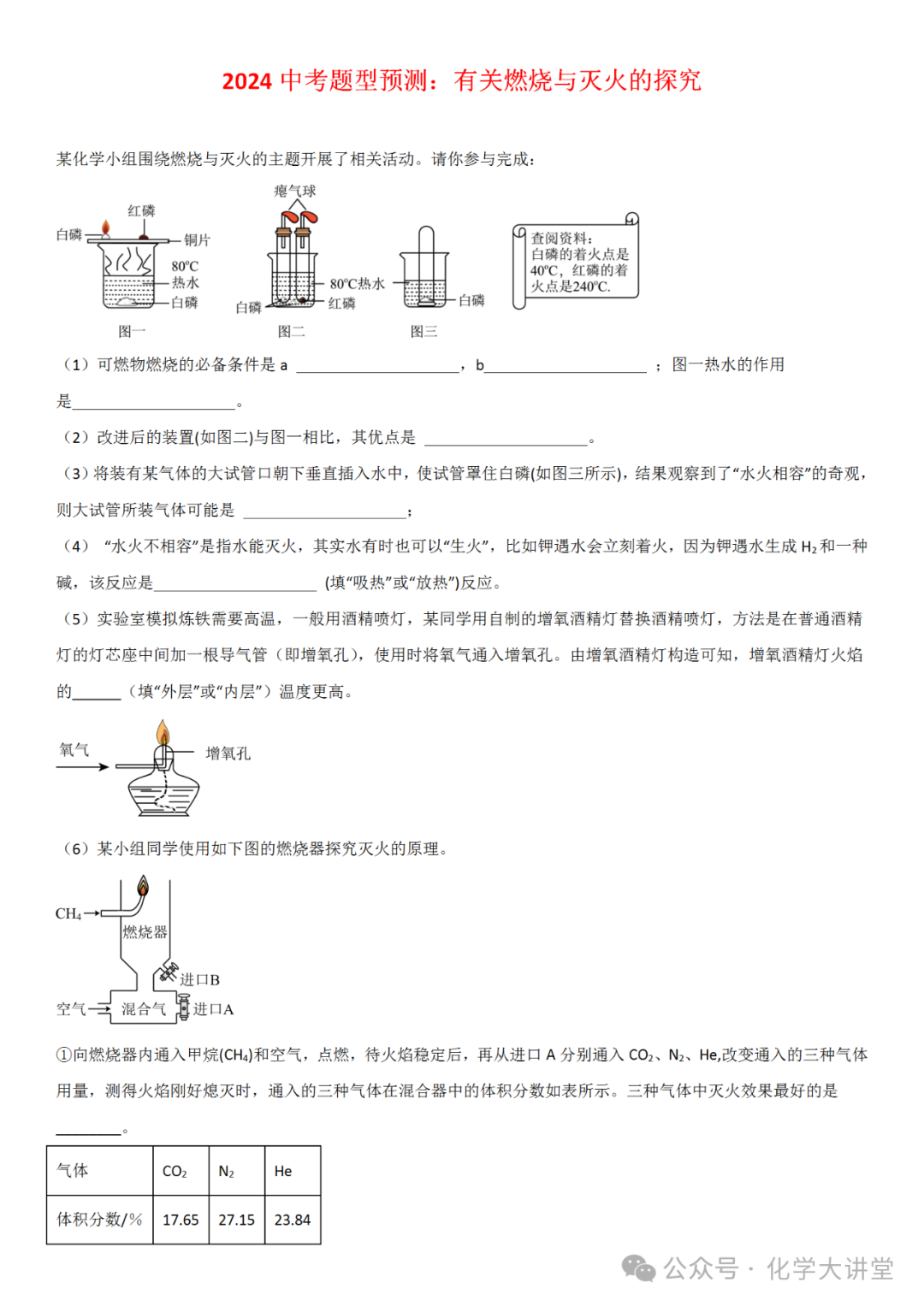 【中考预测】有关燃烧与灭火的探究-第1张图片-四季读书网