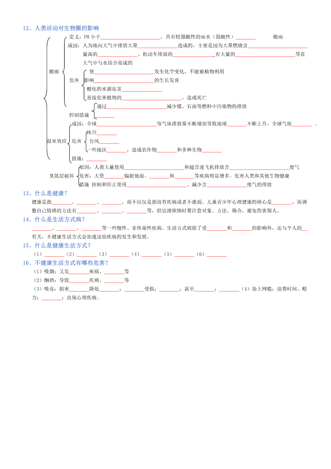 生物——八年级下册中考必背考点分册梳理-第31张图片-四季读书网