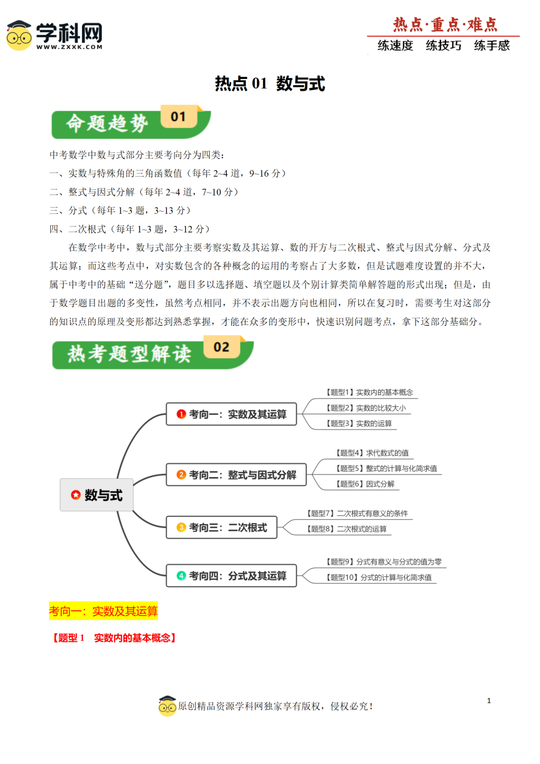 【中考二轮】2024年中考热点·重点·难点专练-第7张图片-四季读书网