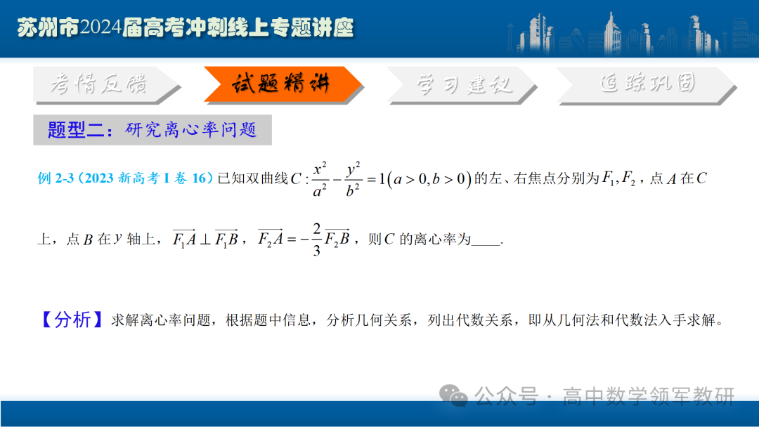 最后高考冲刺必备最优课件:平面解析几何“有解”思维→“优解”思路-第35张图片-四季读书网