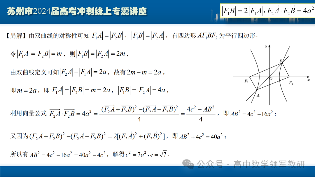 最后高考冲刺必备最优课件:平面解析几何“有解”思维→“优解”思路-第41张图片-四季读书网