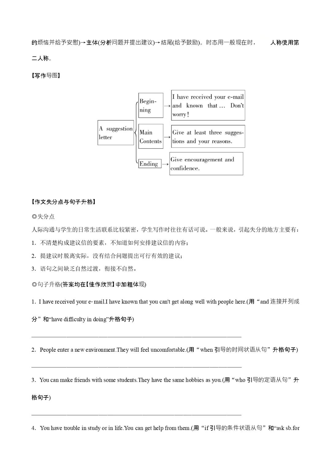 【英语】中考话题写作素材(词汇+句式+范文)八:人际交往-第4张图片-四季读书网