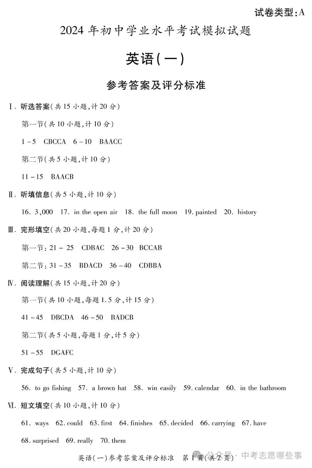 【中考西安一模】2024年陕西省西安市莲湖区中考一模(试卷+答案+评分标准)-第8张图片-四季读书网