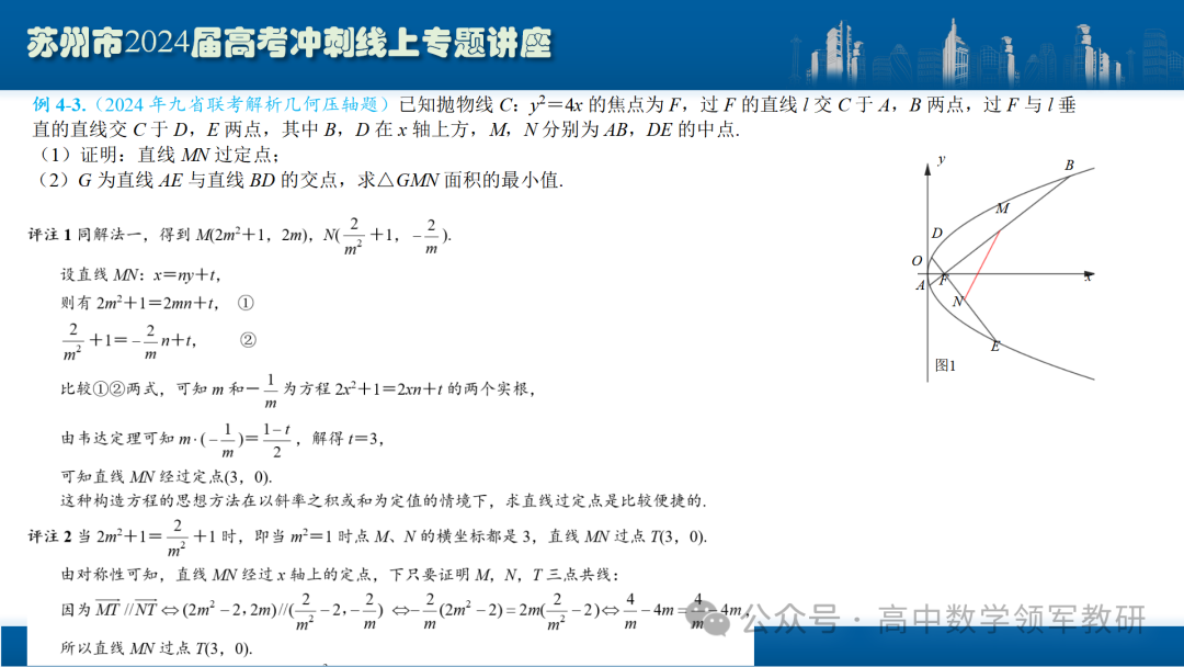 最后高考冲刺必备最优课件:平面解析几何“有解”思维→“优解”思路-第83张图片-四季读书网