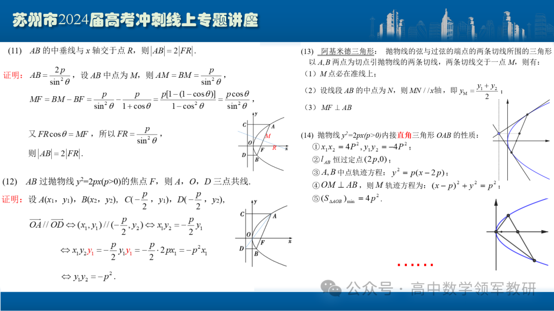 最后高考冲刺必备最优课件:平面解析几何“有解”思维→“优解”思路-第61张图片-四季读书网