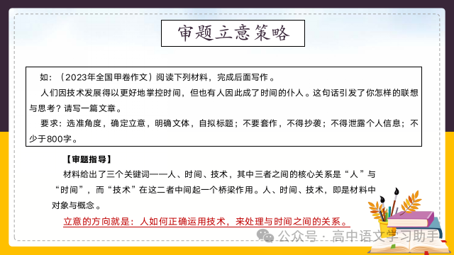 2024届高考作文提分策略:审题立意练习-第5张图片-四季读书网