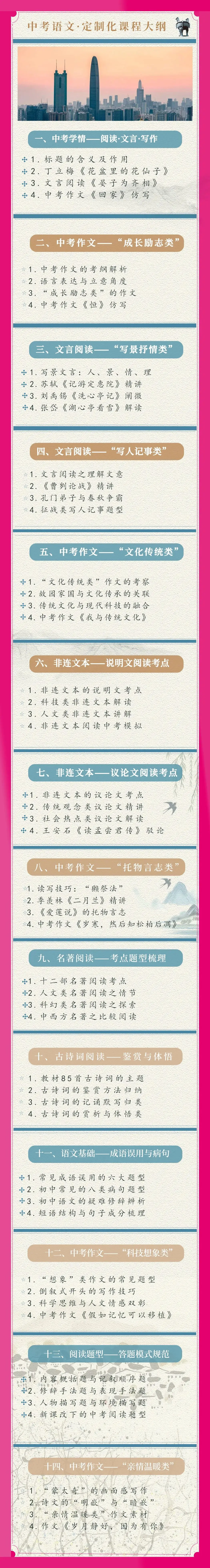 中考冲刺班,定制化语文教学-第1张图片-四季读书网 中考冲刺班,定制化语文教学-第1张图片-四季读书网