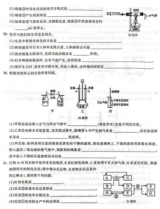 2023.3石家庄长安区中考模拟数学语文理综文综卷含答案-第37张图片-四季读书网