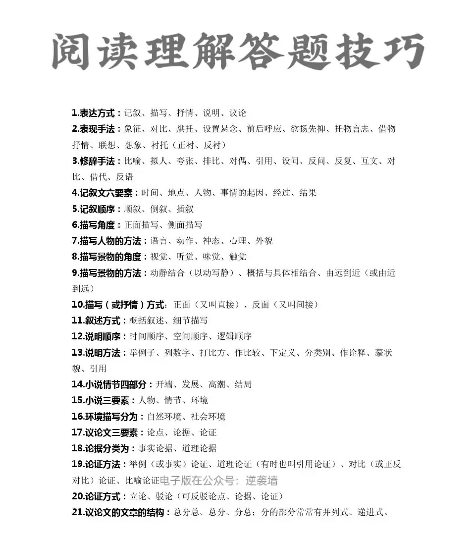 高考语文现代文阅读理解答题技巧,太绝了!-第1张图片-四季读书网 高考语文现代文阅读理解答题技巧,太绝了!-第1张图片-四季读书网