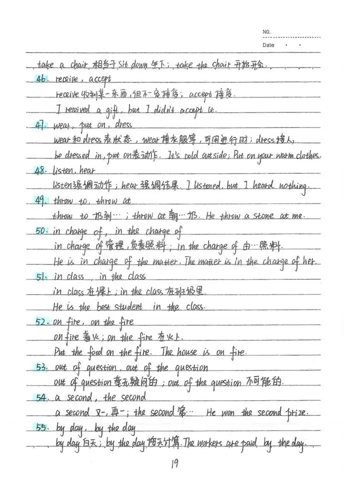 中考状元英语手写笔记:初中英语词汇整理-第20张图片-四季读书网