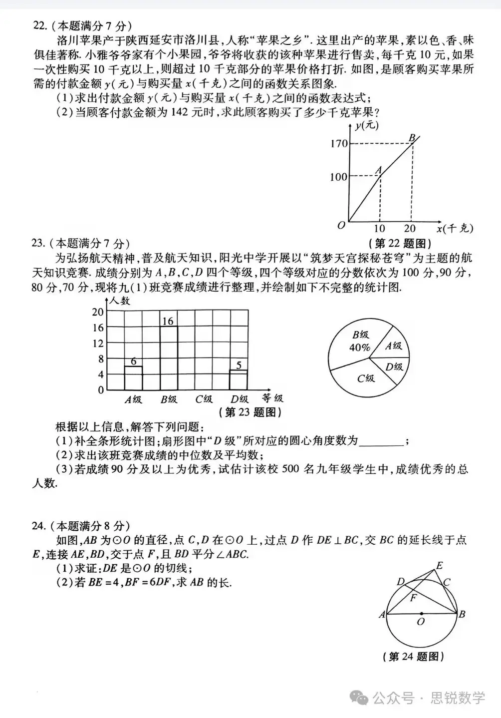 2024陕西中考数学全真模拟卷-第5张图片-四季读书网