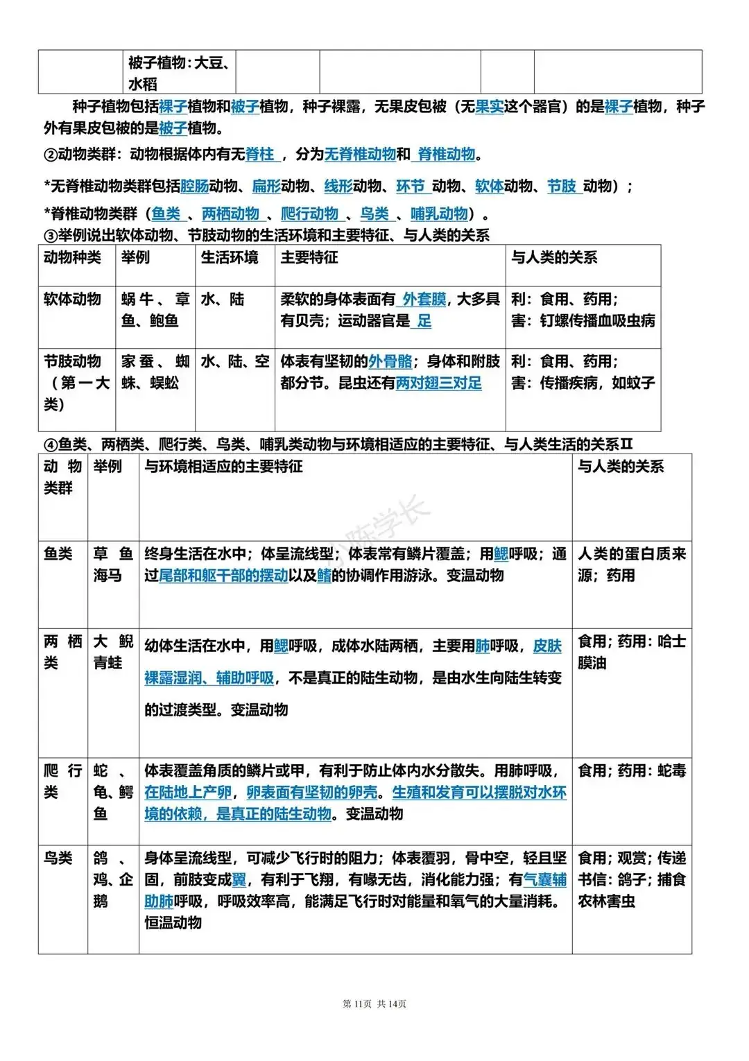 中考生物复习提纲-第11张图片-四季读书网