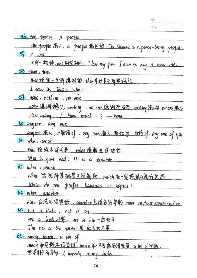 中考状元英语手写笔记:初中英语词汇整理-第21张图片-四季读书网