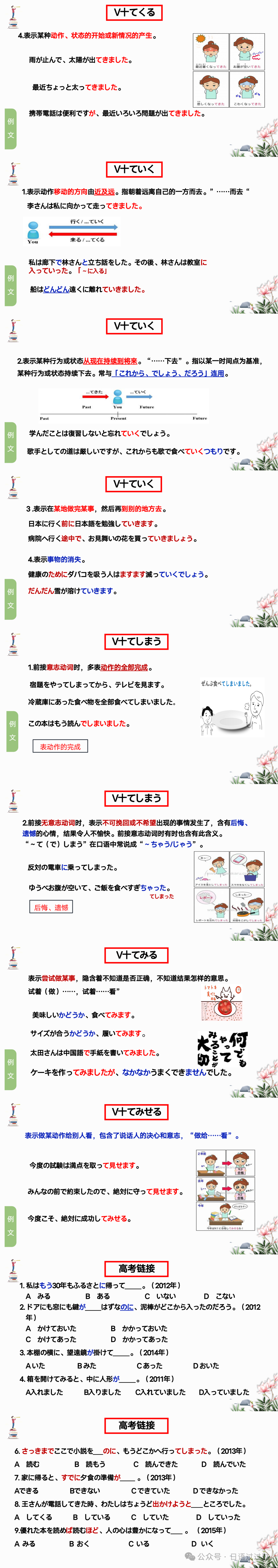 高考日语 一轮复习て形课件-第3张图片-四季读书网