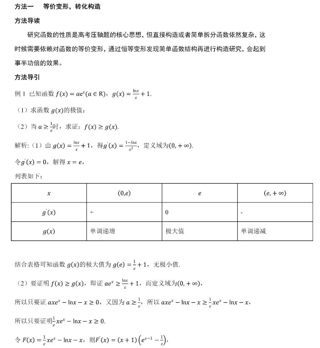高考数学压轴题的十种通用解法-第12张图片-四季读书网 高考数学压轴题的十种通用解法-第12张图片-四季读书网