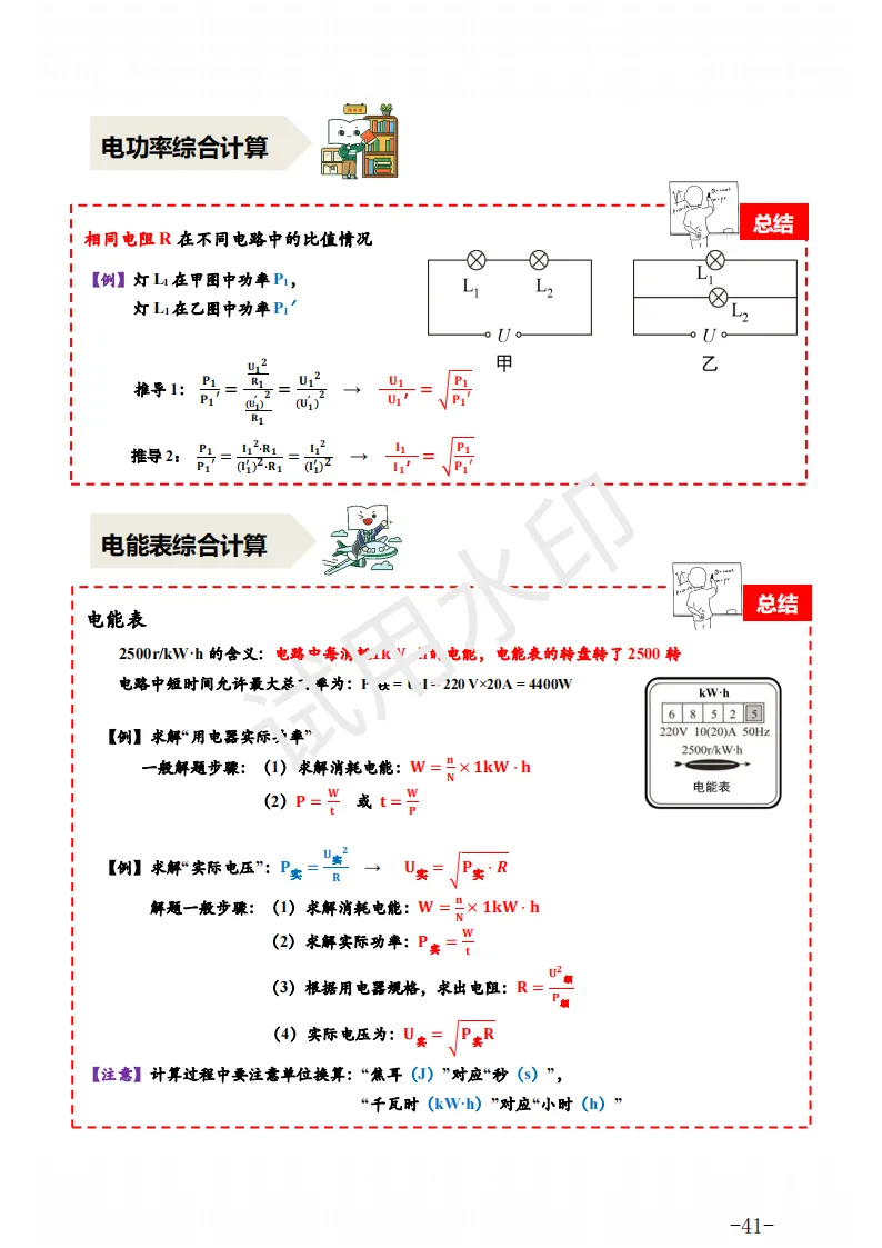 中考物理 | 一轮复习电学、热学九大专题知识点汇总-第57张图片-四季读书网 中考物理 | 一轮复习电学、热学九大专题知识点汇总-第57张图片-四季读书网