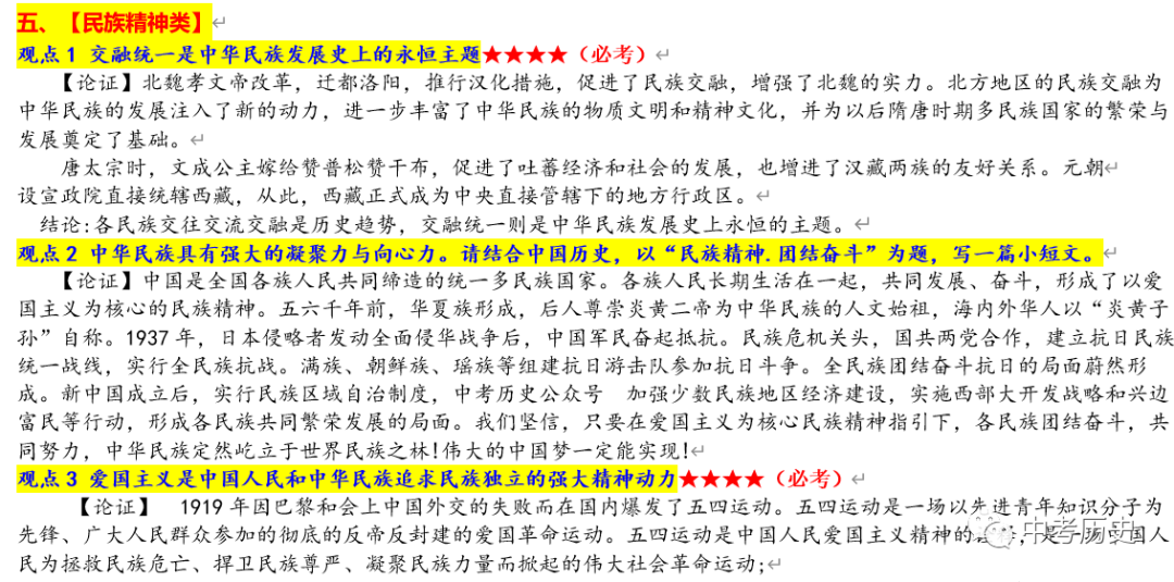 2024年中考历史二轮专题知识清单 第45张 2024年中考历史二轮专题知识清单 第45张