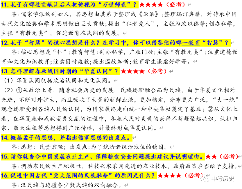 2024年中考历史二轮专题知识清单 第49张 2024年中考历史二轮专题知识清单 第49张