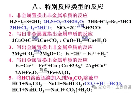 高考化学重点方程式总结!高考状元:全部记住,高考非常吃香! 第11张 高考化学重点方程式总结!高考状元:全部记住,高考非常吃香! 第11张