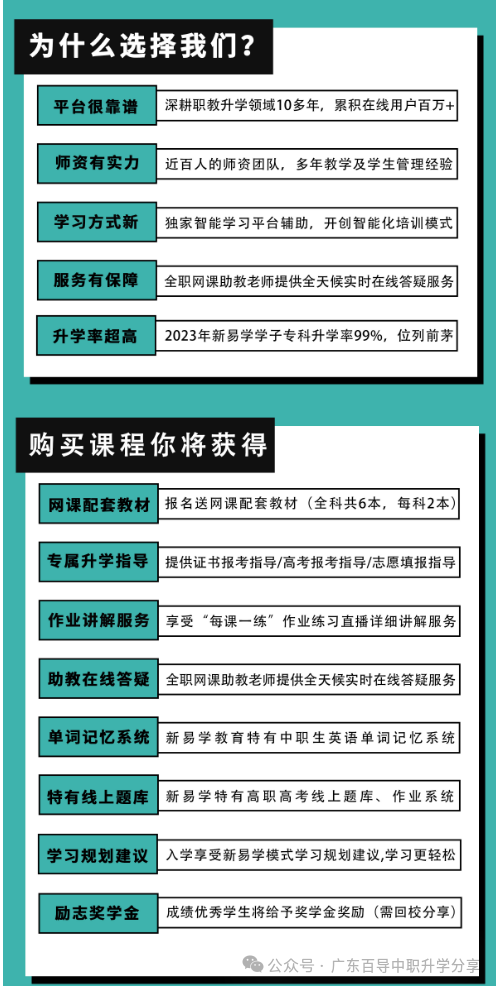 广东3+证书高职高考直播/录播网课班新课程 第7张 广东3+证书高职高考直播/录播网课班新课程 第7张