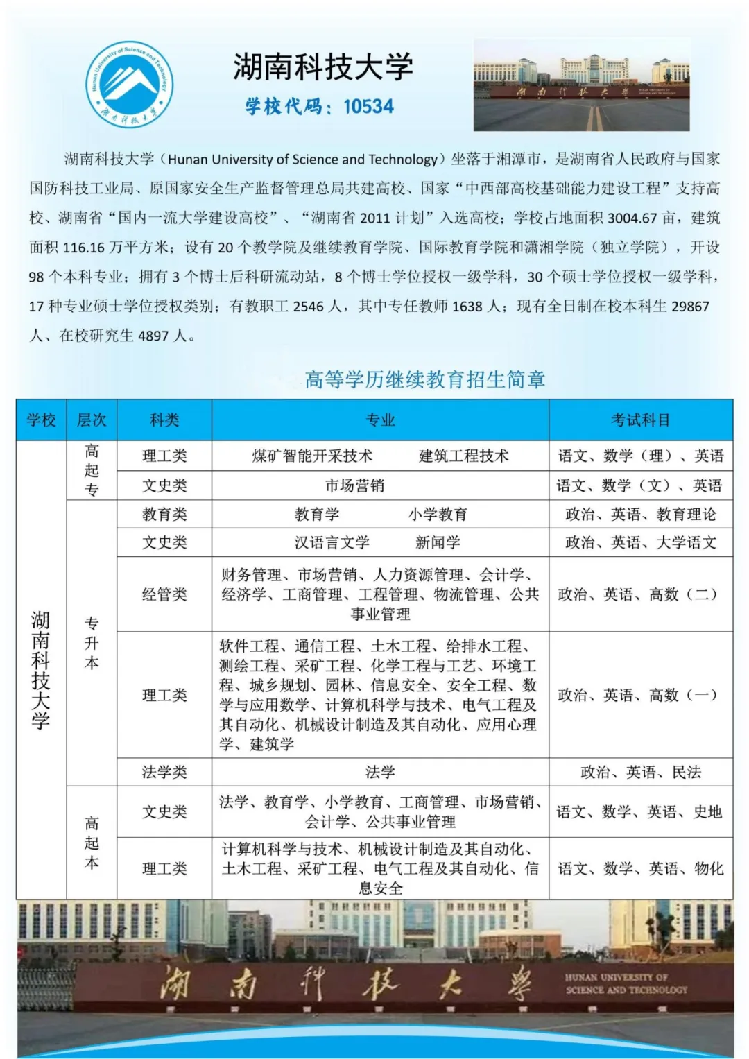 【成人高考】湖南省招生简章-大专/本科-学历提升-第13张图片-四季读书网