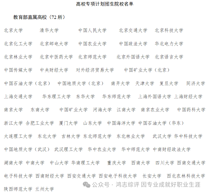 高考升学途径之三大专项计划 不过不涉及苏州考生-第3张图片-四季读书网