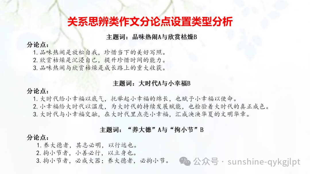 【作文技巧】高考二元思辨性作文分论点的设置-第39张图片-四季读书网