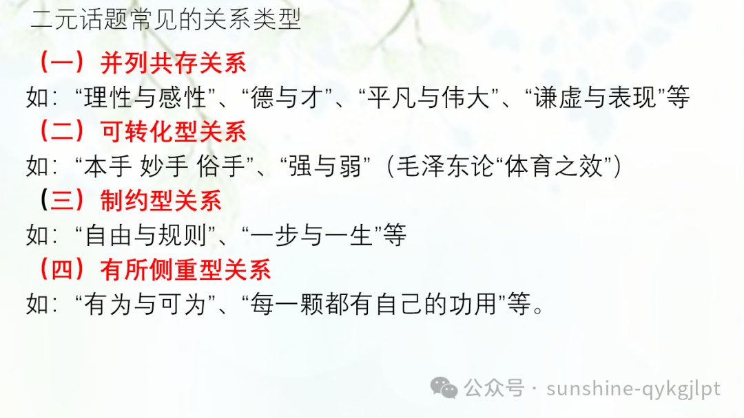 【作文技巧】高考二元思辨性作文分论点的设置-第21张图片-四季读书网