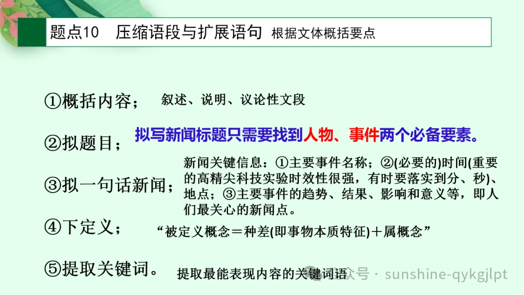 高考语言文字应用知识点题点框架思维导图-第22张图片-四季读书网