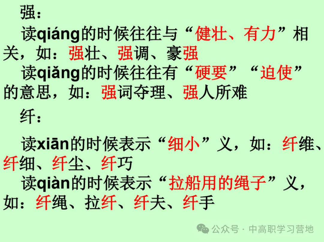 高考(含学考、3+证书)语文基础知识点总复习之一---字音-第31张图片-四季读书网