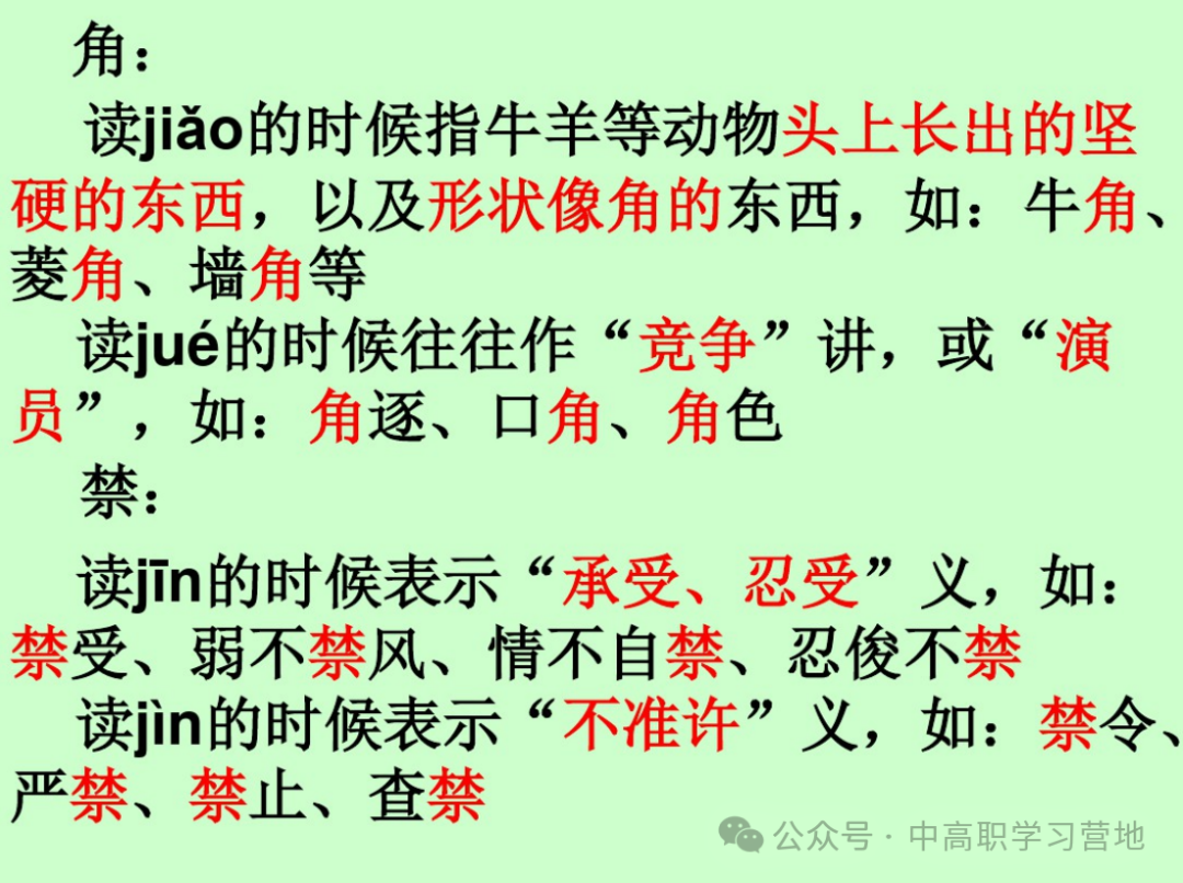 高考(含学考、3+证书)语文基础知识点总复习之一---字音-第29张图片-四季读书网