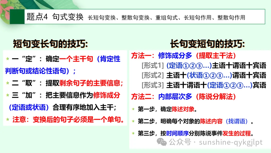 高考语言文字应用知识点题点框架思维导图-第11张图片-四季读书网