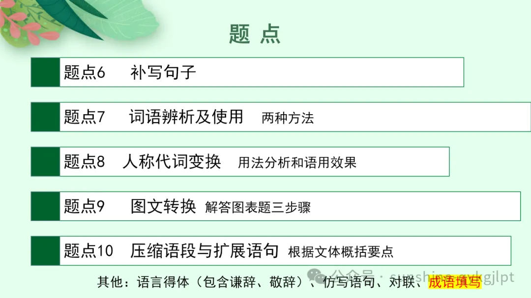 高考语言文字应用知识点题点框架思维导图-第2张图片-四季读书网
