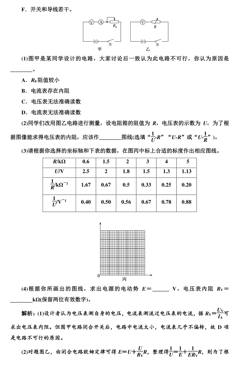 高考物理实验题型专项训练! 第55张 高考物理实验题型专项训练! 第55张