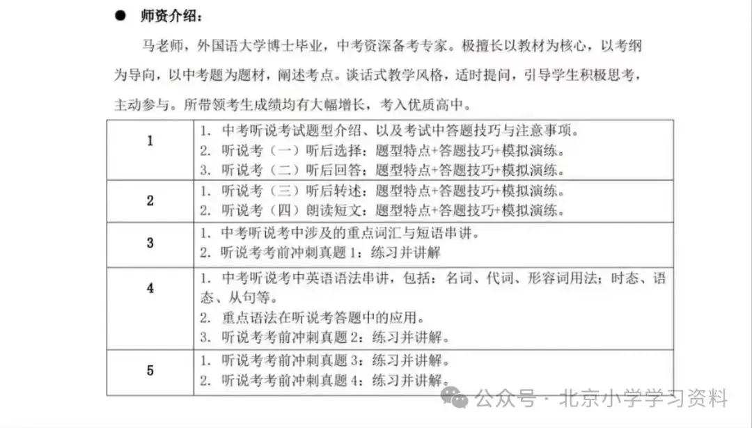 2024年华清园马老师北京中考英语听说考试满分冲刺班—高清带讲义 第1张 2024年华清园马老师北京中考英语听说考试满分冲刺班—高清带讲义 第1张