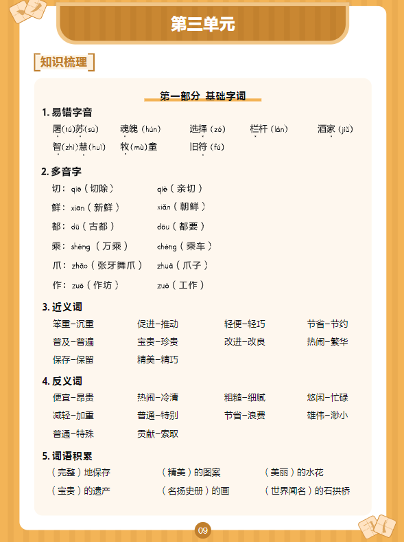 泉州1-6年级期中考语数英【考点】超全梳理!紧扣教材,考试不慌!-第8张图片-四季读书网