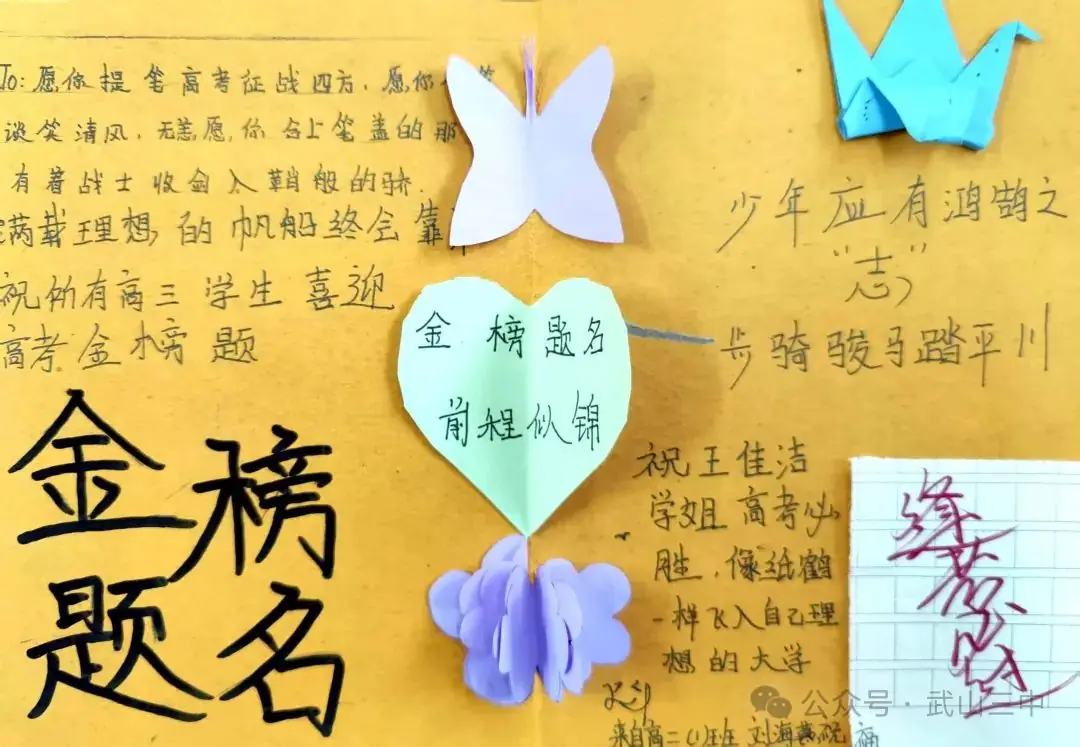助力高三  圆梦高考——武山三中开展高二级同学为高三学子加油送祝福活动-第5张图片-四季读书网