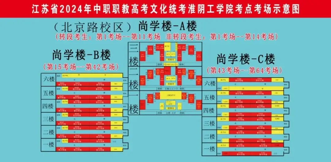 江苏省2024年中职职教高考文化统考淮安市考点考场分布 第7张 江苏省2024年中职职教高考文化统考淮安市考点考场分布 第7张