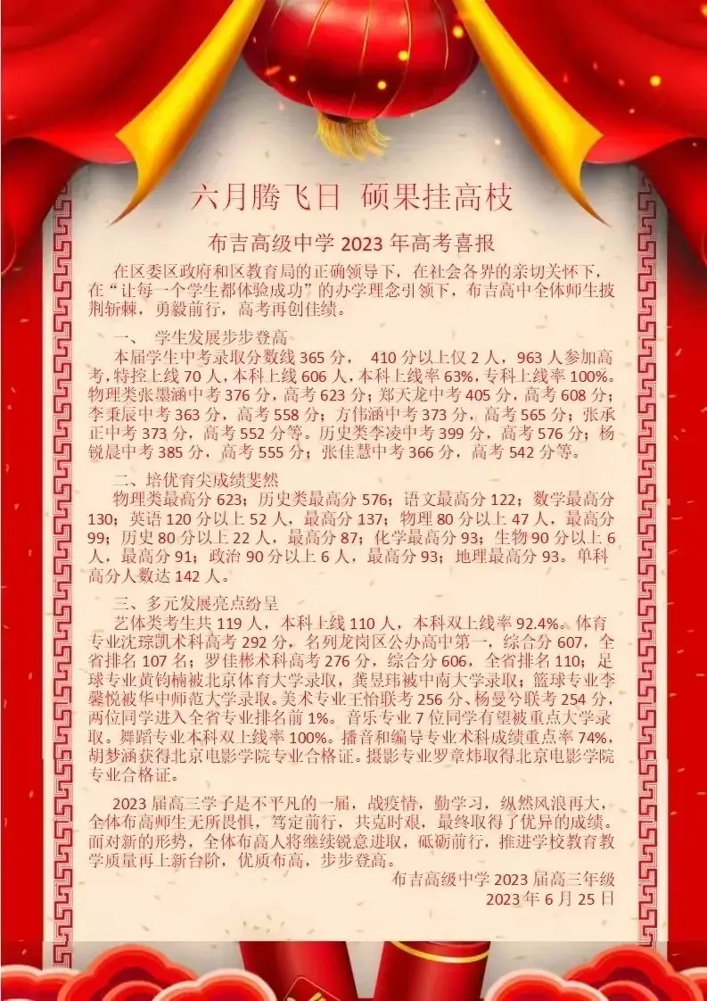 深圳部分30大高中2023高考升学率 第42张