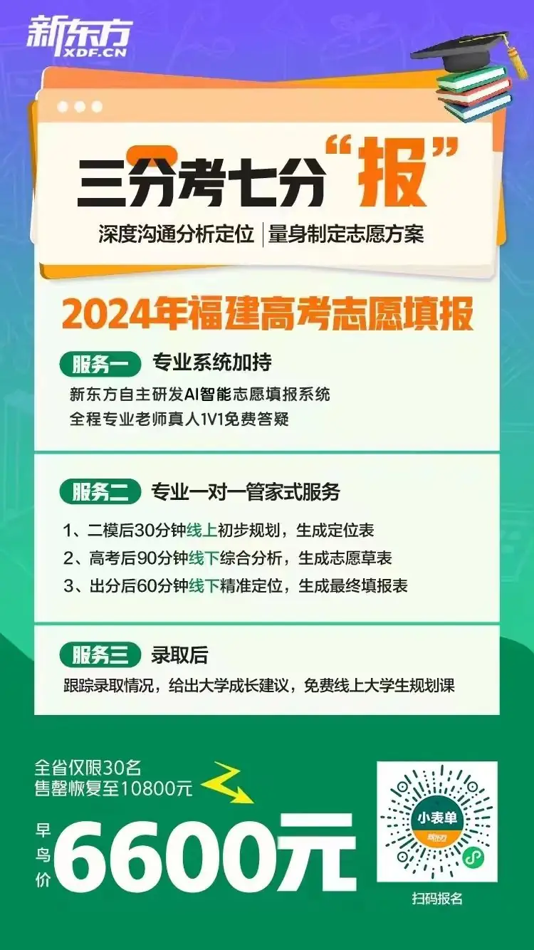2024福建高考一对一志愿填报规划名额全省仅限30名! 第44张 2024福建高考一对一志愿填报规划名额全省仅限30名! 第44张