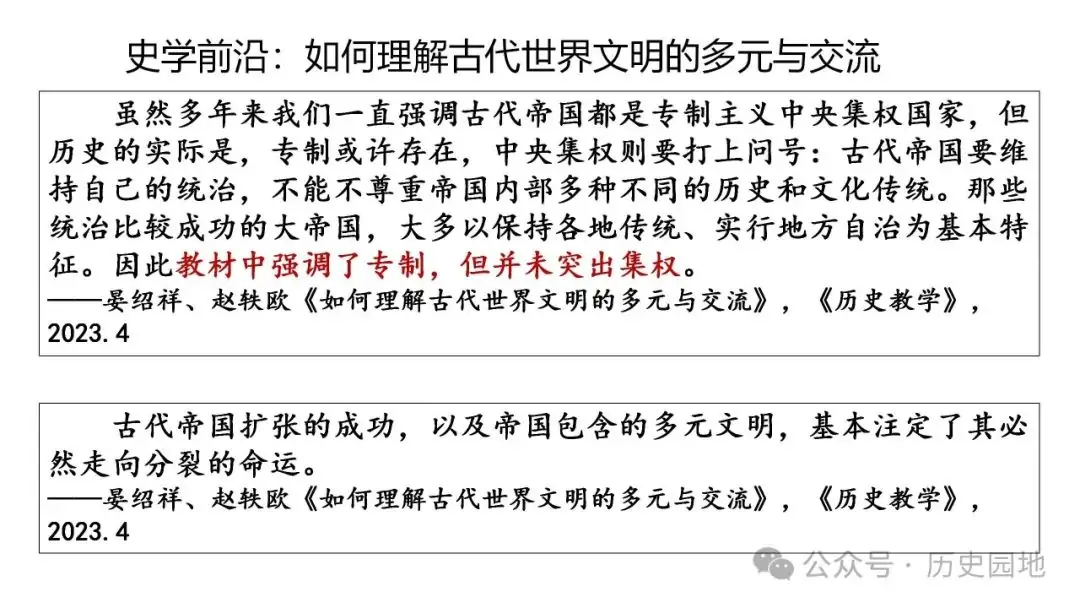 名师指导 | 王育明:2025届高考世界古代史课标解读、考情分析与复习建议 第33张 名师指导 | 王育明:2025届高考世界古代史课标解读、考情分析与复习建议 第33张