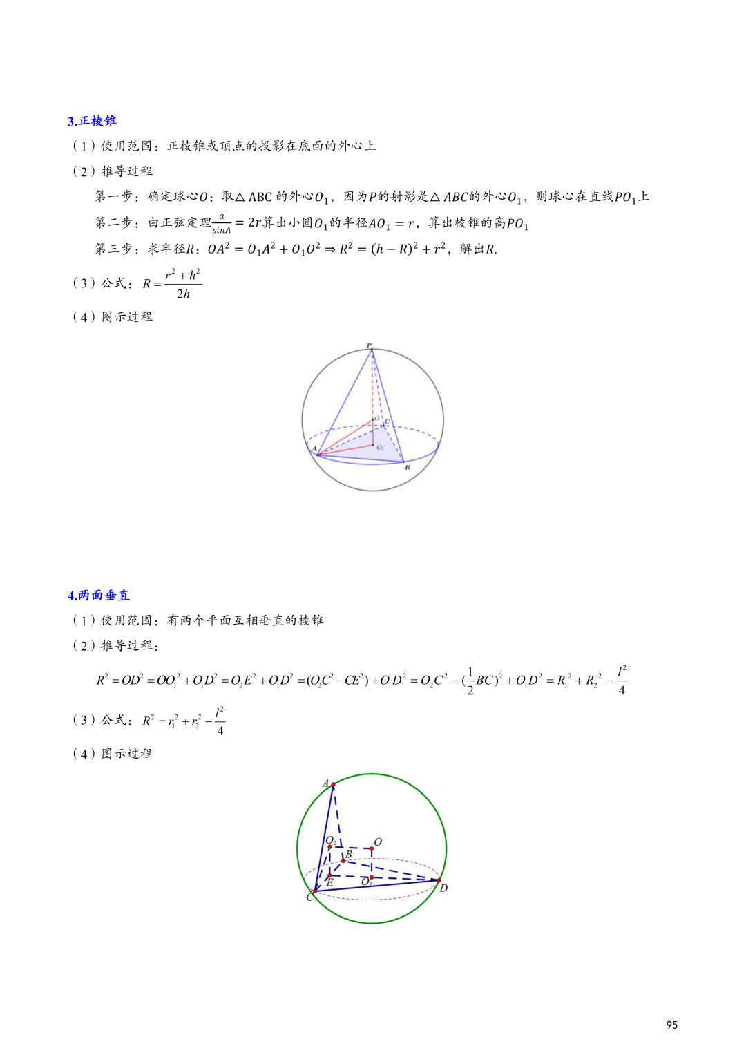 高考百日冲刺—立体几何与空间向量知识点大总结 第4张 高考百日冲刺—立体几何与空间向量知识点大总结 第4张