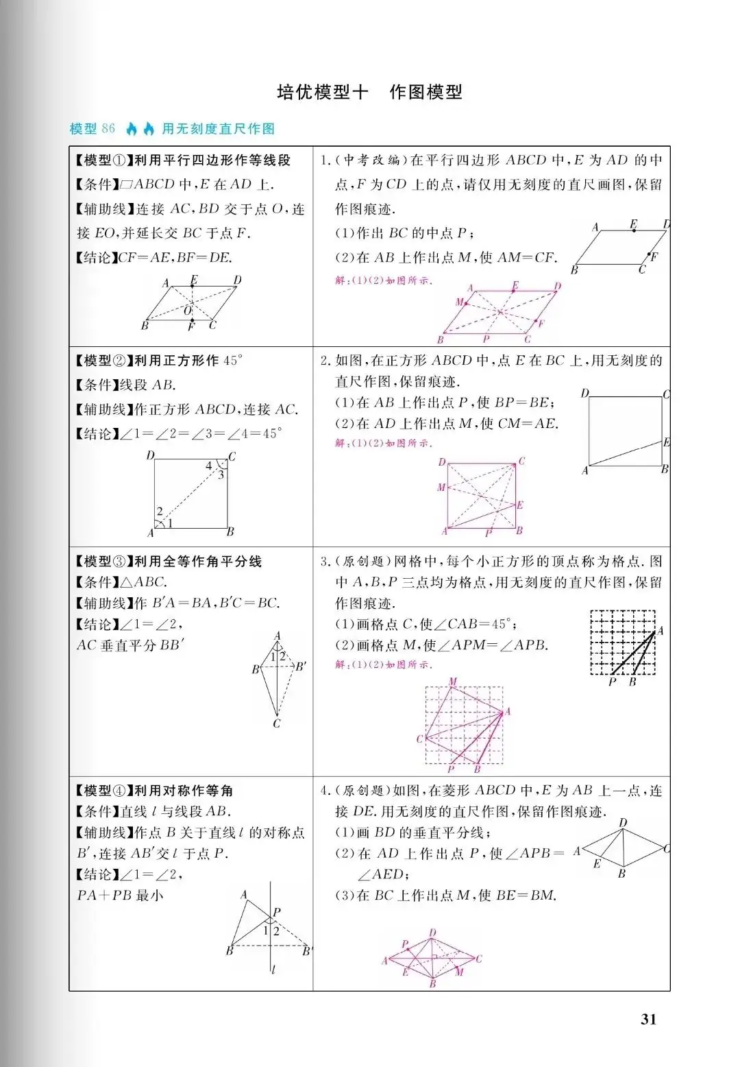 中考几何:十大培优88几何模型,初中阶段所有几何模型从入门到成神(免费分享) 第31张 中考几何:十大培优88几何模型,初中阶段所有几何模型从入门到成神(免费分享) 第31张