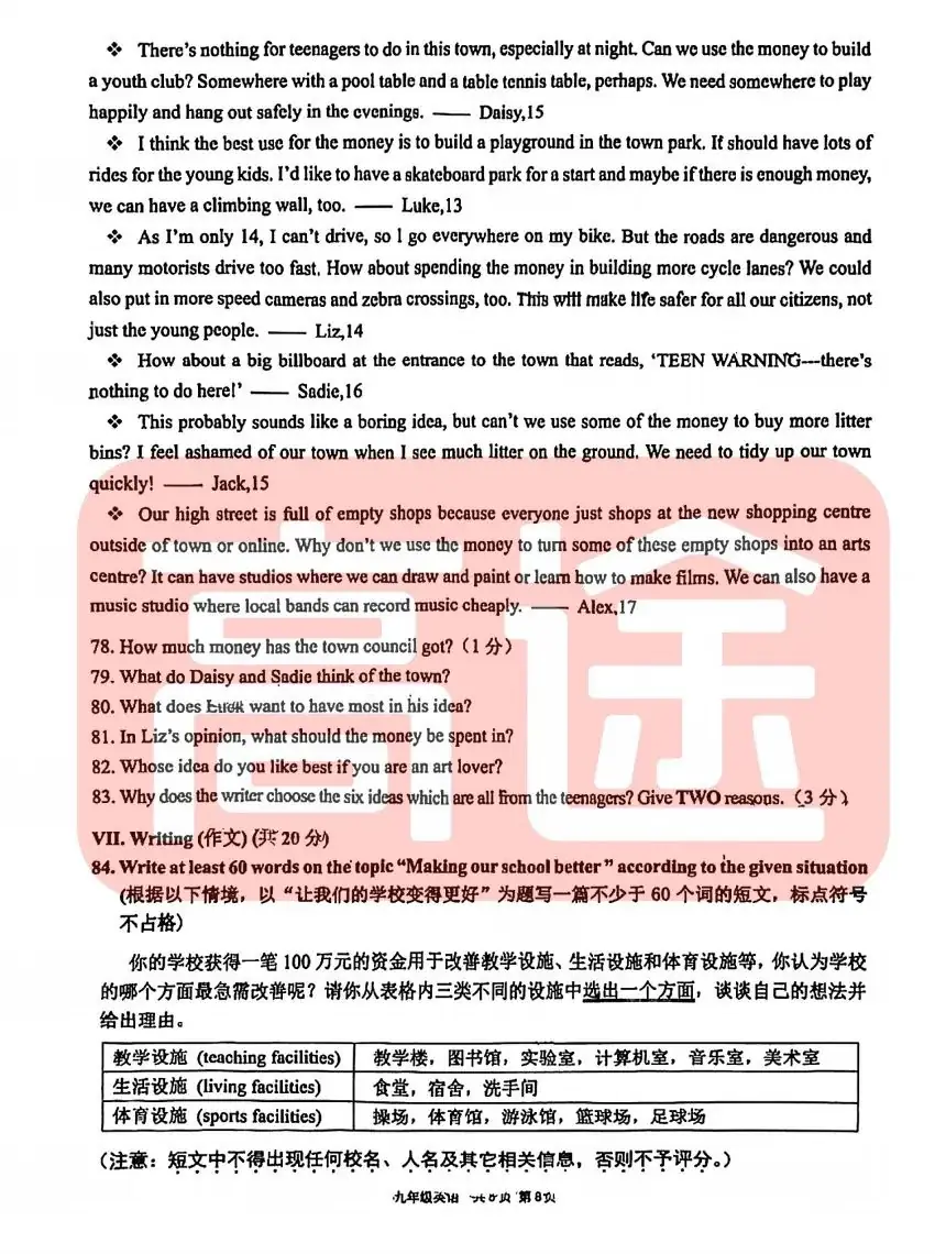 上海16区中考二模真题试卷大合集!定位排名实时更新! 第38张 上海16区中考二模真题试卷大合集!定位排名实时更新! 第38张