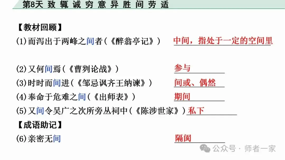 【免费领】2024中考语文总复习160个文言实词一遍过(第8天) 第14张 【免费领】2024中考语文总复习160个文言实词一遍过(第8天) 第14张